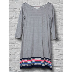 Lilly Pulitzer Women's Small True Navy Striped Noelle Bayside Dress Quiet Luxury